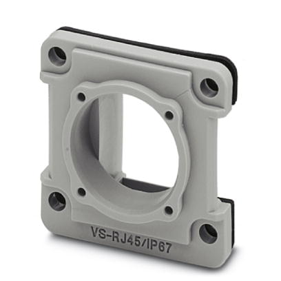 VS-08-A-RJ45/MOD-1-IP67    RJ45 panel mounting frame, IP67, for modular socket inserts (Keystone), f