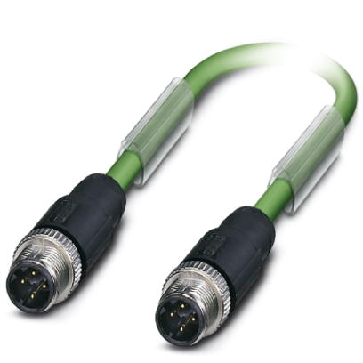 NBC-M12MSD/ 0,3-93B/M12MSD CMC    Bus system cable, PROFINET, 4-pos., PVC green, shielded, straight
