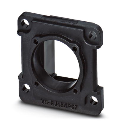 VS-08-A-RJ45/MOD-1-IP67-BK    RJ45 panel mounting frame, IP67, for modular socket inserts (Keystone)