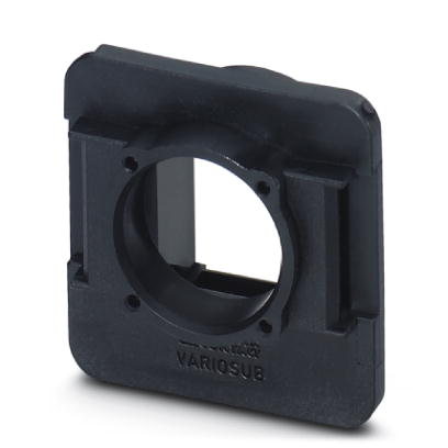 VS-08-A-RJ45/MOD-1-R-IP67 BK    RJ45 panel mounting frame, IP67, for modular socket inserts (Keyston