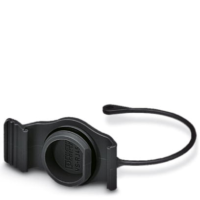 VS-08-SD-F-BK    Protective cover, IP67, flat design, to cover the contact insert in the panel mount