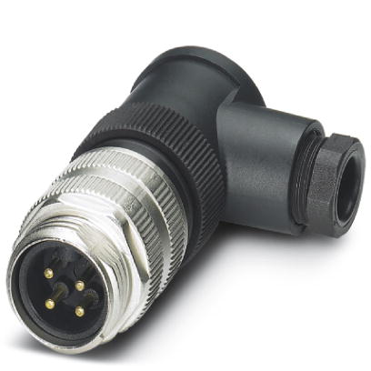 SACC-MINMR-4CON-PG 9    Sensor/actuator connector, male, angled, 4-pos., 7/8", screw connection, met