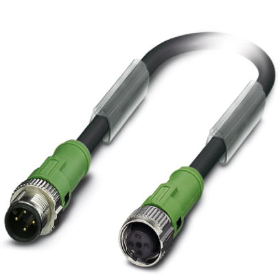 SAC-4P-MS/ 0,3-186/FS SCO    Power cable, 4-pos., PUR/PVC black, straight connector M12 SPEEDCON on