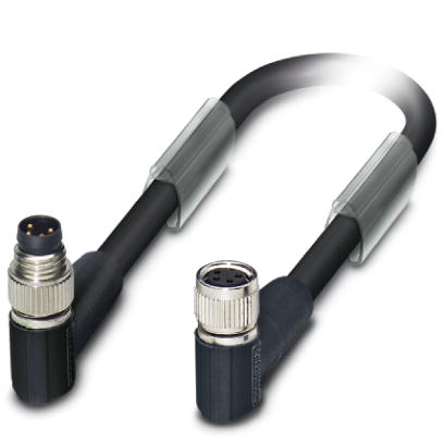 SAC-4P-M 8MR/ 0,3-950/M 8FR    Bus system cable, INTERBUS, 4-pos., PUR halogen-free black, shielded,
