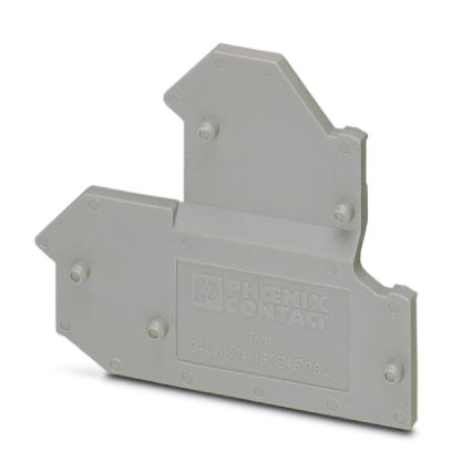 D-UKK 3-MSTB-5,08 L    End cover for modular terminal blocks, Length: 50 mm, Width: 2.5 mm, Height: 53.5 mm, Color: gray