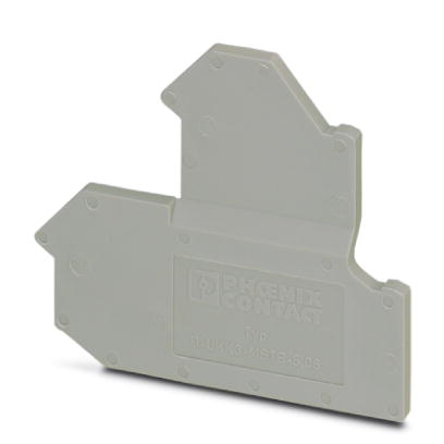 D-UKK 3-MSTB-5,08    End cover for modular terminal blocks, Length: 50 mm, Width: 2.5 mm, Height: 53.5 mm, Color: gray