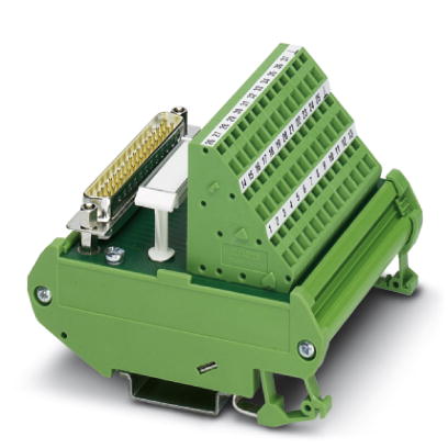 FLKMS-D37 SUB/S/ZFK3DS/PE    VARIOFACE module, with spring-cage connection and D-Subminiature pin strip, for mounting on NS 35/7,5 or NS 32, 37-pos.
