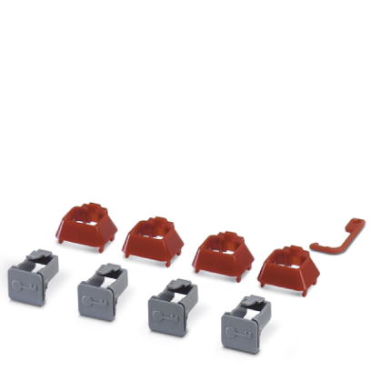 FL SEC PAC 4TX    Layer1 security elements for four RJ45 network connections for use with patch boxes and panels