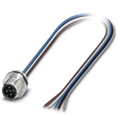SACC-E-M12MS-5CON-PG 9/0,5 VA    Sensor/actuator flush-type connector, 5-pos., M12, A-coded, front/s