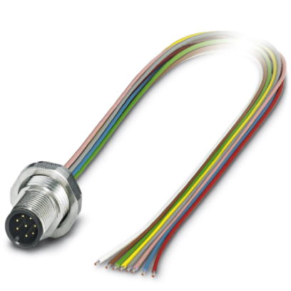 SACC-DSI-M12MS-8CON-PG9/0,5 VA    Sensor/actuator flush-type connector, 8-pos., M12, rear/screw moun