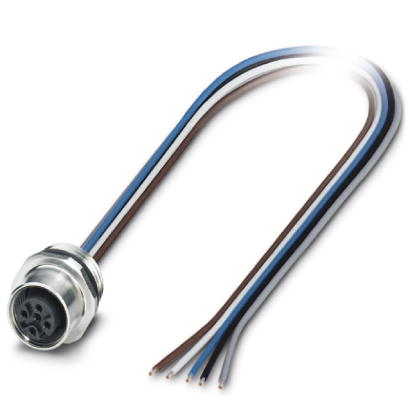 SACC-E-M12FS-5CON-PG9/0,5 VA    Sensor/Actuator flush-type socket, 5-pos, M12, A-coded, front/screw