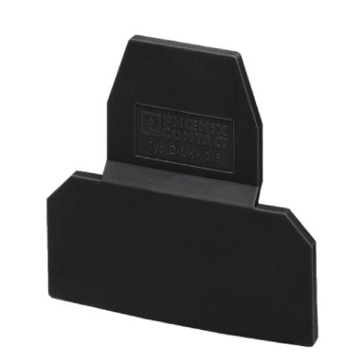 D-UKK 3/5 BK    End cover for TERMITRAB TT-SLKK5-..., Length: 56 mm, Width: 2.5 mm, Height: 66.5 mm, Color: black