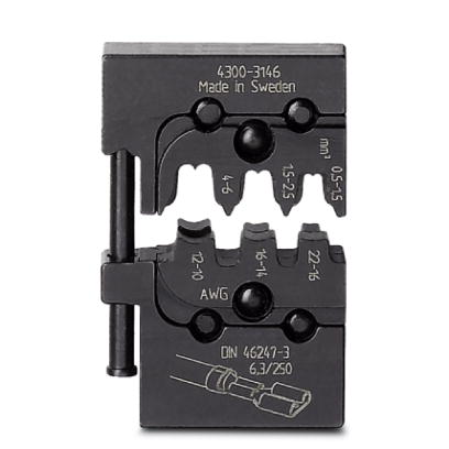 CRIMPFOX-M SC 6/DIE    Gesenk, fur Crimpfox-M, fur nicht isolierte Flachsteckhulsen 0,5 - 6 mm?, ver