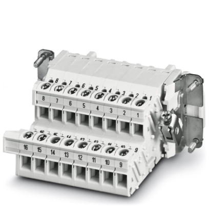 HC-B 16-A-UT-PEL-F    HEAVYCON terminal adapter, female insert, B16 series, 16-pos., right PE connec