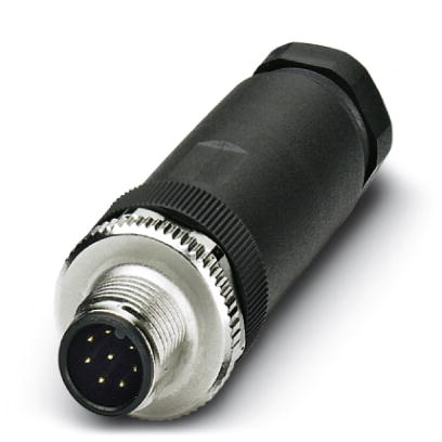 SACC-M12MS-8CON-PG9-M    Sensor/actuator connector, male, straight, 8-pos., M12, A-coded, screw conn