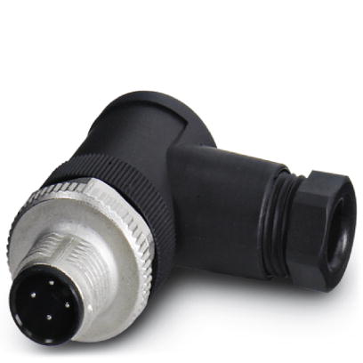 SACC-M12MR-4CON-PG7-M    Sensor/actuator connector, male, angled, 4-pos., M12, A-coded, screw connec