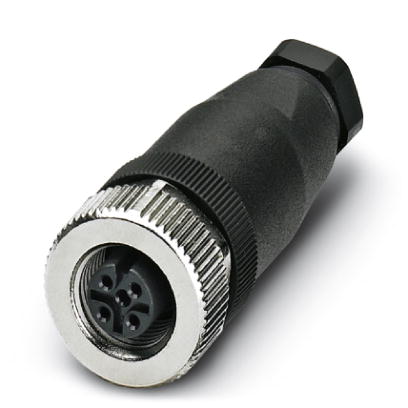 SACC-M12FS-4CON-PG7-M    Sensor/actuator connector, female, straight, 4-pos., M12, A-coded, screw co