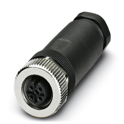 SACC-M12FS-4CON-PG 9-M    Sensor/actuator connector, female, straight, 4-pos., M12, A-coded, screw c