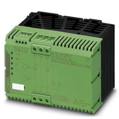 ELR W2+1- 24DC/500AC-37    Three-phase solid-state reversing contactor with 24 V DC input, 37 A output current, optionally with thermal fuse