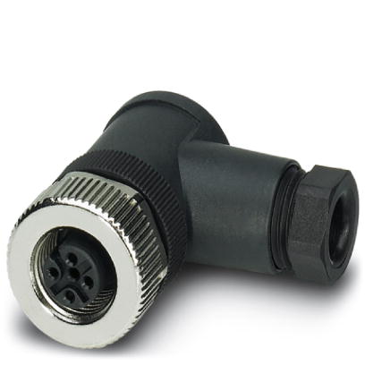SACC-M12FR-4CON-PG7-M    Sensor/actuator connector, female, angled, 4-pos., M12, A-coded, screw connection, metal knurl, cable screw connection Pg7