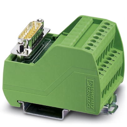 VIP-2/SC/D 9SUB/F    VARIOFACE module, with screw connection and female D-Subminiature pin strip, for mounting on NS 35/7.5 or NS 32, 9-pos.