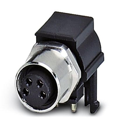 SACC-DSIV-M 8FS-4CON-L 90    Sensor/actuator flush-type socket, 4-pos., M8, rear/screw mounting with