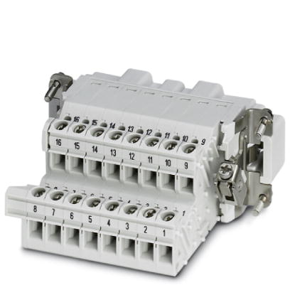 HC-B 16-A-UT-PEL-M    HEAVYCON terminal adapter, male insert, B16 series, 16-pos., right PE connecti