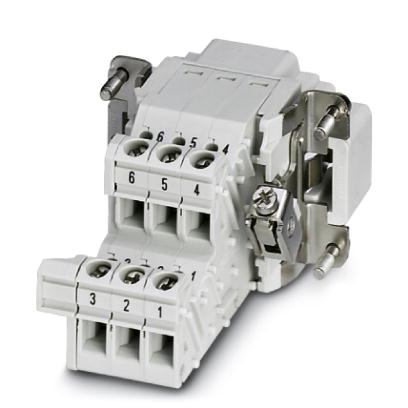 HC-B 6-A-UT-PEL-M    HEAVYCON terminal adapter, male insert, B6 series, 6-pos., right PE connection