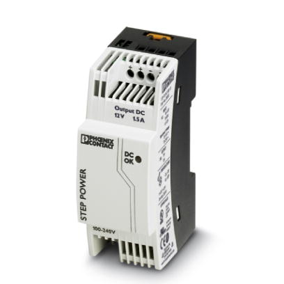 STEP-PS/ 1AC/12DC/1.5    DIN rail power supply unit 12 V DC/1.5 A, primary switched-mode, 1-phase