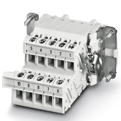 HC-B 10-A-UT-PEL-F    HEAVYCON terminal adapter, female insert, B10 series, 10-pos., right PE connec