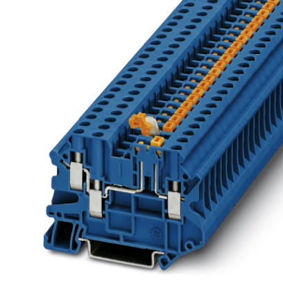 UT 4-TWIN-MT BU    Feed-through modular terminal block, Connection type: Screw connection, Cross section: 0.14 mm? - 6 mm?, AWG: 26 - 10, Nominal curr