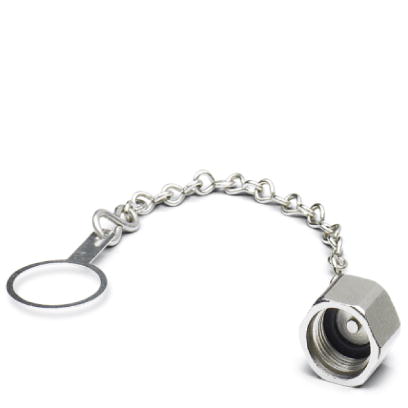 PROT-M12 FS-M-CHAIN    M12 metal sealing cap with fixing chain, for unoccupied M12 connectors