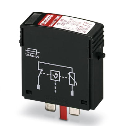 VAL-MS 320 ST    Surge protection connector type 2 with high-capacity varistor for VAL-MS base element, thermal monitoring, visual fault warning. Desi