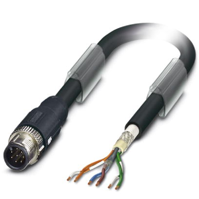 SAC-6P-MS/ 2,0-970 SCO    Bus system cable, VARAN, 6-pos., TPE halogen-free black, shielded, straigh