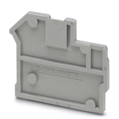 D-UK 3-MVSTB    End cover for modular terminal blocks, Length: 48 mm, Width: 2.5 mm, Height: 47 mm, Color: gray