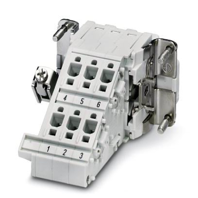 HC-B 6-A-DT-PER-F    HEAVYCON terminal adapter female insert, B6 series, 6-pos., left PE connection