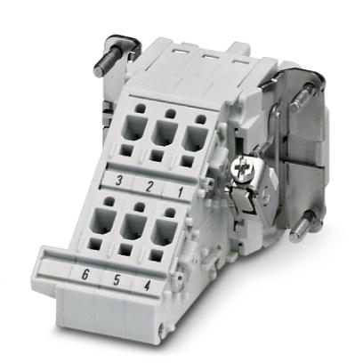 HC-B 6-A-DT-PEL-F    HEAVYCON terminal adapter female insert, B6 series, 6-pos., right PE connection