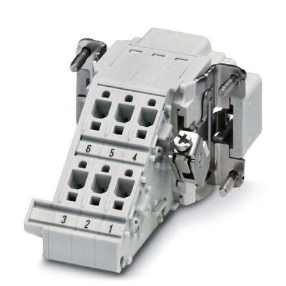 HC-B 6-A-DT-PEL-M    HEAVYCON terminal adapter male insert, B6 series, 6-pos., right PE connection f