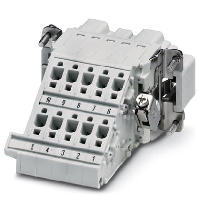 HC-B 10-A-DT-PEL-M    HEAVYCON terminal adapter male insert, B10 series, 10-pos., right PE connectio