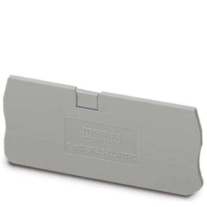 Image D-ST 2,5-QUATTRO    End cover for modular terminal blocks, Length: 72 mm, Width: 2.2 mm, Height: 36.5 mm, Color: gray
