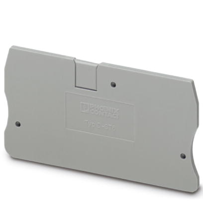 D-ST 6    End cover for modular terminal blocks, Length: 69.5 mm, Width: 2.2 mm, Height: 43.5 mm, Color: gray