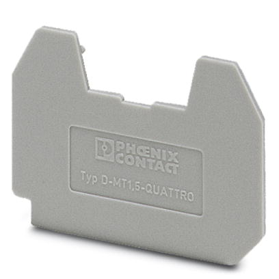 D-MT 1,5-QUATTRO    End cover for modular terminal blocks, Length: 33.5 mm, Width: 1 mm, Color: gray