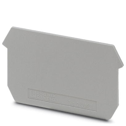 D-UDK 4    End cover for modular terminal blocks, Length: 63.5 mm, Width: 1.5 mm, Color: gray