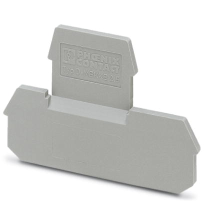 D-MBKKB 2,5    End cover for modular terminal blocks, Length: 62 mm, Width: 2.5 mm, Color: gray