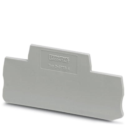 D-STTB 4    End cover for modular terminal blocks, Length: 83.5 mm, Width: 2.2 mm, Height: 47.5 mm, Color: gray