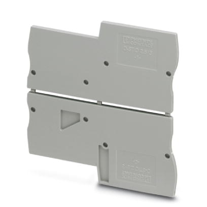 D-STIO 2,5/3    End cover for modular terminal blocks, Length: 72.5 mm, Width: 2.2 mm, Color: gray