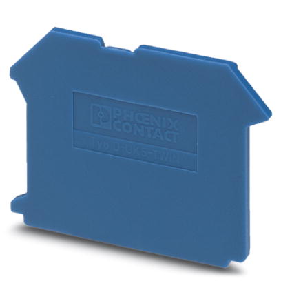 D-UK 5-TWIN BU    End cover for modular terminal blocks, Length: 50.5 mm, Width: 2 mm, Height: 47 mm