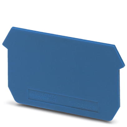 D-UDK 4 BU    End cover for modular terminal blocks, Length: 63.5 mm, Width: 1.5 mm, Color: blue