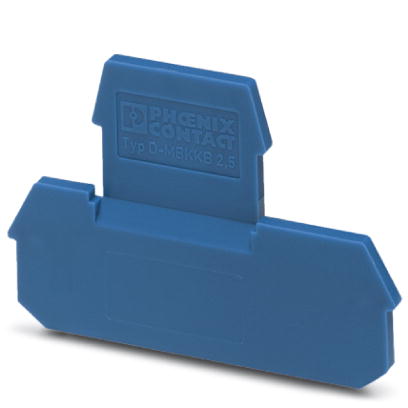 D-MBKKB 2,5 BU    End cover for modular terminal blocks, Length: 62 mm, Width: 2.5 mm, Color: blue