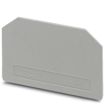 D-MTK    End cover for modular terminal blocks, Length: 46 mm, Width: 1 mm, Height: 28.7 mm, Color: gray